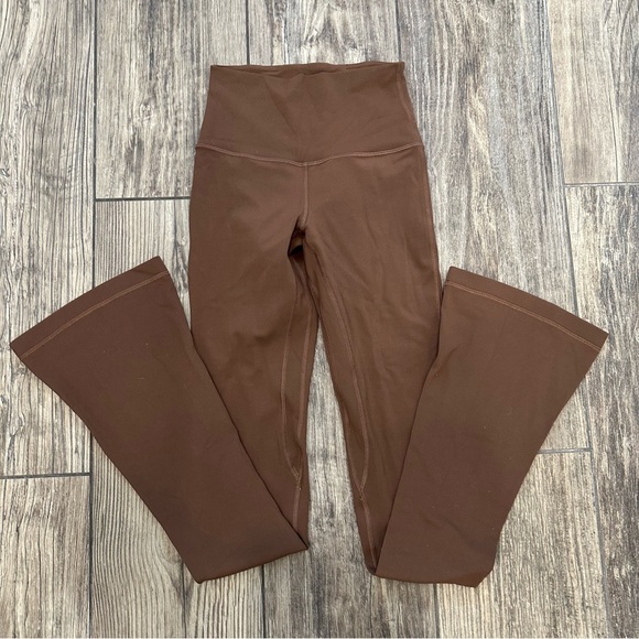 Lululemon Align High Rise Mini Flared Brown Athletic Bottoms - Picture 3 of 5